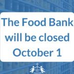 No food bank or soup kitchen Oct. 1